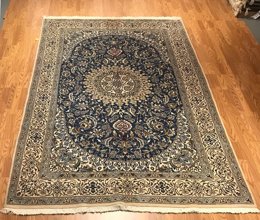 6 x 9 Vintage 100% Wool Hand Knotted Area Rug 11 Montaage Inc. image 4