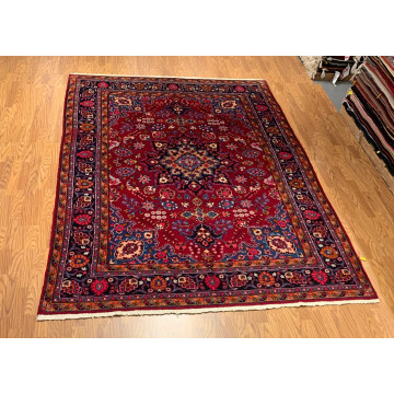 6.10 x 9.8 Vintage Hand Knotted 100% Wool Vegetable Dye Area Rug 12 Montaage Inc. image 4