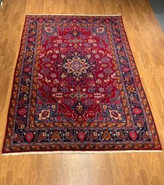6.10 x 9.8 Vintage Hand Knotted 100% Wool Vegetable Dye Area Rug 12 Montaage Inc. image 13