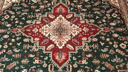 8 x 10 Green Indian Hand Knotted Wool Rug 13 Montaage Inc. image 15