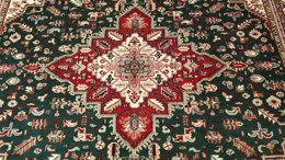 8 x 10 Green Indian Hand Knotted Wool Rug 13 Montaage Inc. image 16