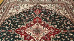 8 x 10 Green Indian Hand Knotted Wool Rug 13 Montaage Inc. image 17