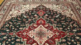 8 x 10 Green Indian Hand Knotted Wool Rug 13 Montaage Inc. image 18