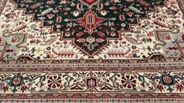 8 x 10 Green Indian Hand Knotted Wool Rug 13 Montaage Inc. image 5