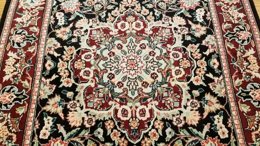 3 x 5 Black & Red Wool & Silk Hand Knotted Area rug 15 Montaage Inc. image 19