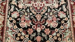 3 x 5 Black & Red Wool & Silk Hand Knotted Area rug 15 Montaage Inc. image 6