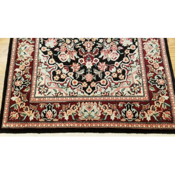 3 x 5 Black & Red Wool & Silk Hand Knotted Area rug 15 Montaage Inc. image 3