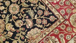 8 x 10 Black & Red Indo Agra Hand Knotted Oriental Wool Carpet 18 Montaage Inc. image 16