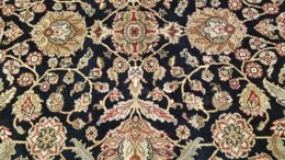 8 x 10 Black & Red Indo Agra Hand Knotted Oriental Wool Carpet 18 Montaage Inc. image 17