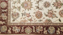 2.5 x 8 Ivory & Red Fine Quality Wool & Silk Hand Knotted Oriental Rug 46 Montaage Inc. image 20