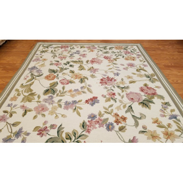 6 x 9 Hand woven English Garden Needle point 100% wool Area rug 132 Montaage Inc. image 7