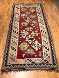 4.2 x 8.7 Vintage Hand Knotted 100% Wool Vegetable Dye Area Rug 197 Montaage Inc. image 1