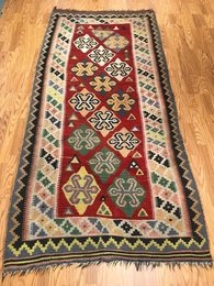 4.2 x 8.7 Vintage Hand Knotted 100% Wool Vegetable Dye Area Rug 197 Montaage Inc. image 2