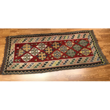 4.2 x 8.7 Vintage Hand Knotted 100% Wool Vegetable Dye Area Rug 197 Montaage Inc. image 3