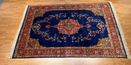 7 x 9.10 Vintage Hand Knotted 100% Wool Vegetable Dye Area Rug 1068 Montaage Inc. image 12