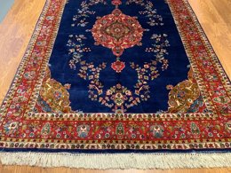 7 x 9.10 Vintage Hand Knotted 100% Wool Vegetable Dye Area Rug 1068 Montaage Inc. image 19