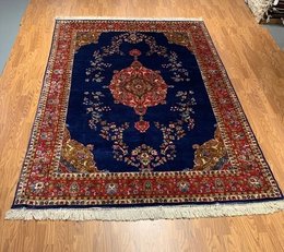 7 x 9.10 Vintage Hand Knotted 100% Wool Vegetable Dye Area Rug 1068 Montaage Inc. image 2