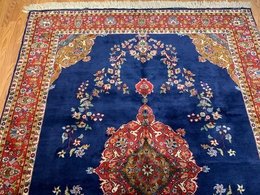 7 x 9.10 Vintage Hand Knotted 100% Wool Vegetable Dye Area Rug 1068 Montaage Inc. image 6