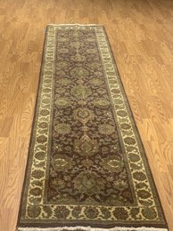 2.7 x 10 Runner Indo Agra Hand spawned 100% Wool Hand Knotted Vegetable Dye 4430 Montaage Inc. image 11