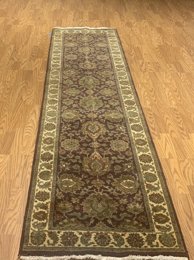 2.7 x 10 Runner Indo Agra Hand spawned 100% Wool Hand Knotted Vegetable Dye 4430 Montaage Inc. image 12