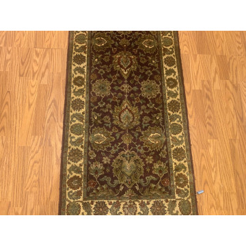 2.7 x 10 Runner Indo Agra Hand spawned 100% Wool Hand Knotted Vegetable Dye 4430 Montaage Inc. image 5