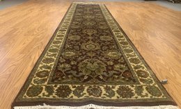 2.7 x 10 Runner Indo Agra Hand spawned 100% Wool Hand Knotted Vegetable Dye 4430 Montaage Inc. image 9