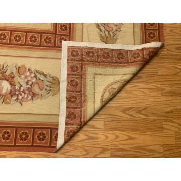 9.9 x 13.5  French Aubusson Hand Knotted Wool Needle Point Rug 4470 Montaage Inc. image 3