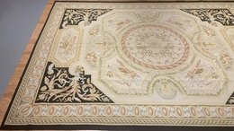 9.8 x 14.1 ft  Hand woven French Aubusson Weave 100% wool Area rug 4490 Montaage Inc. image 3