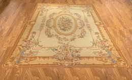 8 x 10 French Aubusson Needle Point 100% Wool Hand Knotted Area Rug 4510 Montaage Inc. image 2