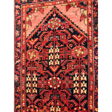 3.5 x 10.2 Runner Antique Geometric Malayer Hand Knotted Wool Vegetable Dye
