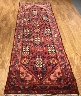 3.5 x 10.2  Runner Antique Geometric Malayer Hand Knotted Wool Vegetable Dye 5597 Montaage Inc. image 1