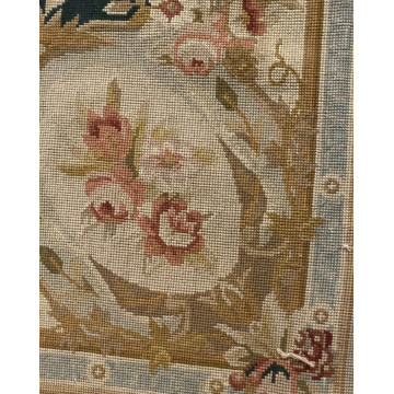 4x6 Hand woven French Needlepoint Portuguese Aubusson 100% wool Area rug 6465 Montaage Inc. image 2