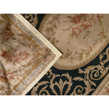 4x6 Hand woven French Needlepoint Portuguese Aubusson 100% wool Area rug 6465 Montaage Inc. image 3