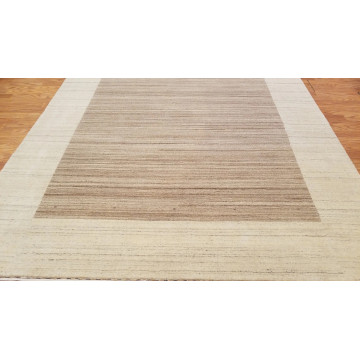 6 x 9  Brown Indo Nepal Modern Hand Knotted Wool Oriental Area Rug 6706 Montaage Inc. image 5