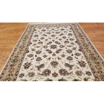 3 x 5 Ivory All over Design Fine quality Wool & Silk Hand Knotted Area rug 14505 Montaage Inc. image 2