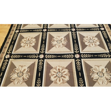 6 x 9 Hand woven French Aubusson Needle point 100% wool Area rug 20040 Montaage Inc. image 3