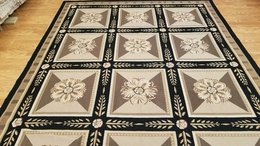 6 x 9 Hand woven French Aubusson Needle point 100% wool Area rug 20040 Montaage Inc. image 2