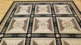 6 x 9 Hand woven French Aubusson Needle point 100% wool Area rug 20040 Montaage Inc. image 6