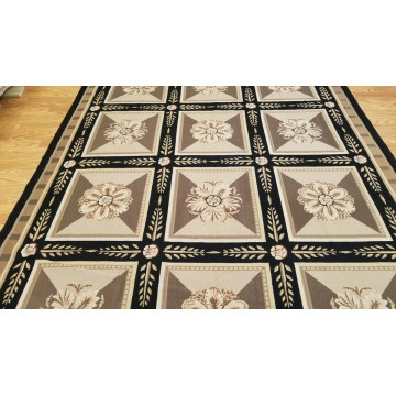 6 x 9 Hand woven French Aubusson Needle point 100% wool Area rug 20040 Montaage Inc. image 2