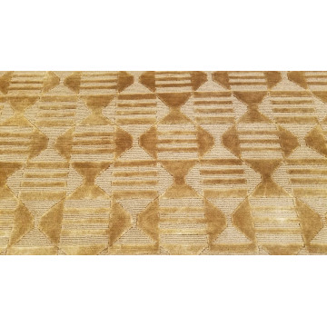 6 x 9 Brown & Gold  Modern Hand Knotted Wool Nepal rug 20055 Montaage Inc. image 6