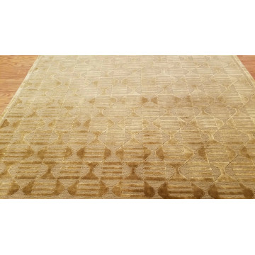 6 x 9 Brown & Gold  Modern Hand Knotted Wool Nepal rug 20055 Montaage Inc. image 8