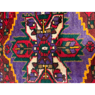 4.4x 6.9 Vintage Tribal Geometric  Rust 100% Wool Rug Vegetable Dye Rug 41200 Montaage Inc. image 6