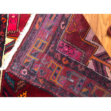 5.2 x 7.11 ft Vintage Tribal Geometric 100% Wool Hand Knotted Vegetable Dye Rug 41666 Montaage Inc. image 5