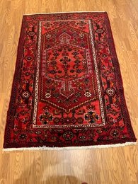 4.6 X 6.7 ft Vintage Tribal Rust Hand Knotted 100% Wool Vegetable Dye Rug 80706 Montaage Inc. image 1