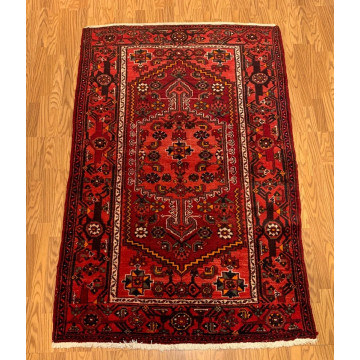 4.6 X 6.7 ft Vintage Tribal Rust Hand Knotted 100% Wool Vegetable Dye Rug 80706 Montaage Inc. image 4