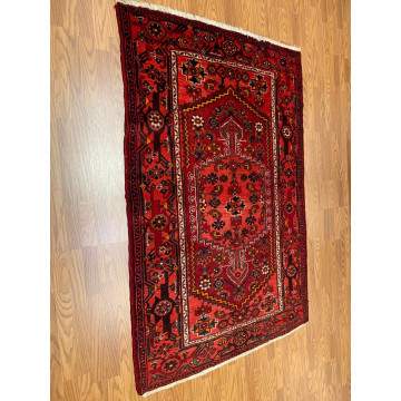 4.6 X 6.7 ft Vintage Tribal Rust Hand Knotted 100% Wool Vegetable Dye Rug 80706 Montaage Inc. image 2