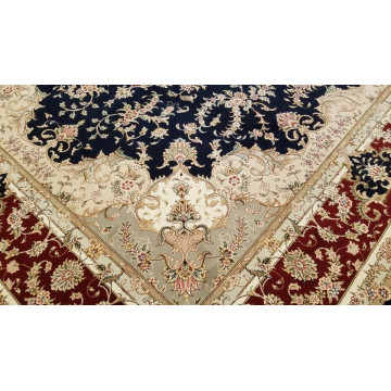 9' x 12' Hand Knotted 280 KPSI Masterpiece  Wool & Silk Oriental Area Rug 160238 Montaage Inc. image 5