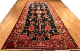 5 x 14  Runner  Antique Semi Geometric Malayer Hand Knotted Wool Vegetable Dye 200845 Montaage Inc. image 1
