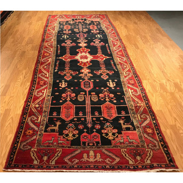 5 x 14  Runner  Antique Semi Geometric Malayer Hand Knotted Wool Vegetable Dye 200845 Montaage Inc. image 4
