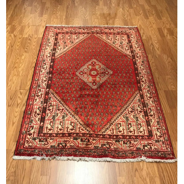 4.4 x6.8 Vintage Tribal 100% Wool Hand Knotted Vegetable Dye Area Rug 412222 Montaage Inc. image 3